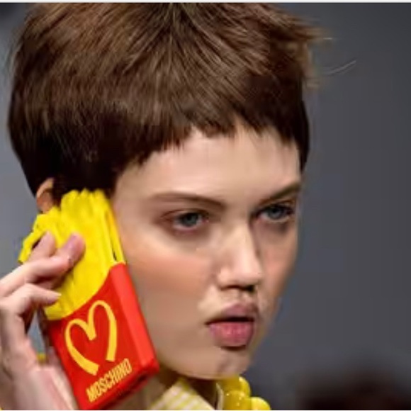 iPhone 5 Moschino Phone Case Rubber McDonald's Fries - Picture 1 of 3